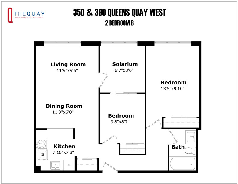 2 Bedroom B Floorplan