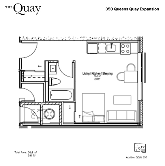 Studio A Floorplan