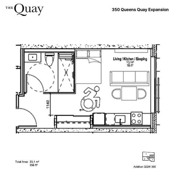 Studio B Floorplan
